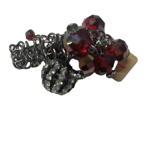 red and Silver Bracelet - Picture 1 of 7